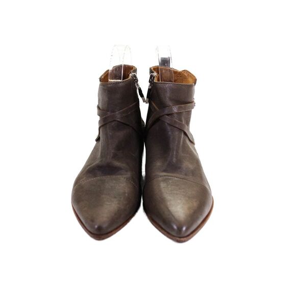 Alberto Fermani Womens Leather Pointed Toe Belted Ankle Boots Brown Size 36 6 - Picture 2 of 5